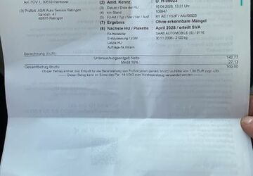 Saab 9-3 108.000 km 12.900 &euro; Wuppertal 42389