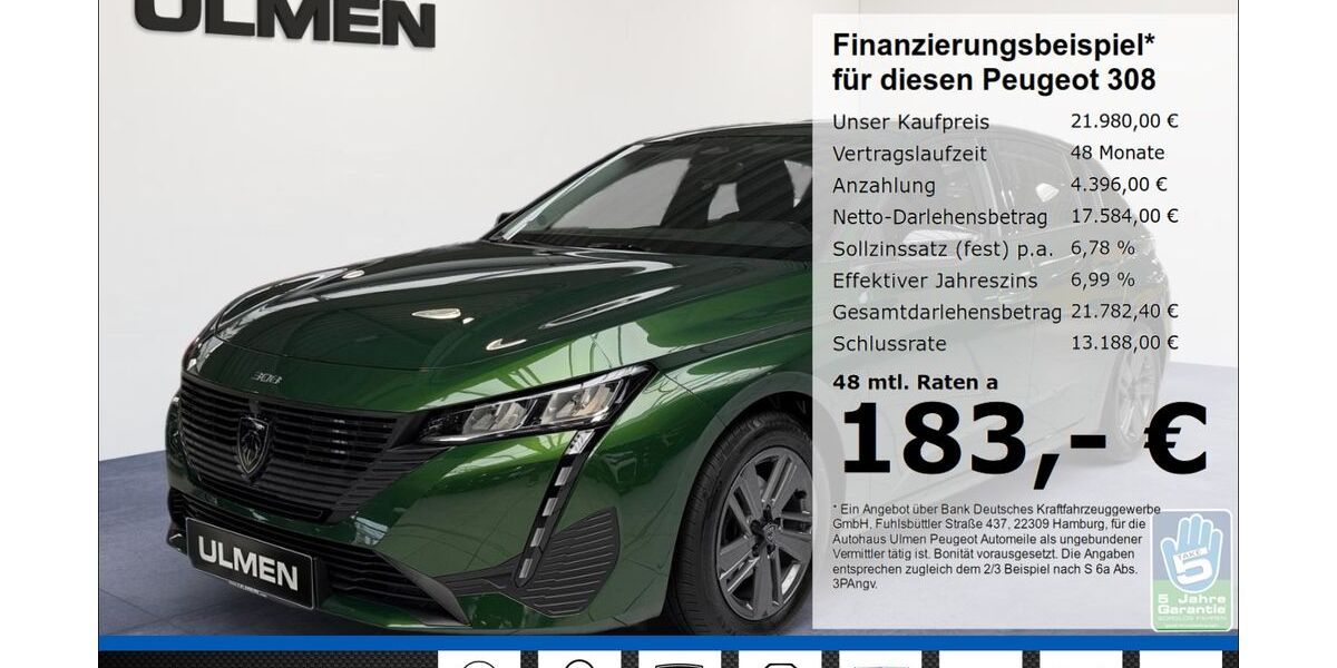 Peugeot 308 22.898 km 21.480 &euro; Düsseldorf 40233