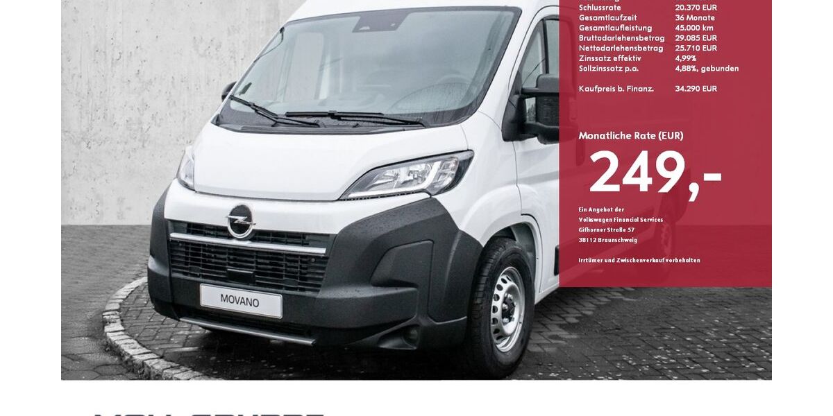 Opel Movano 8.500 km 31.890 &euro; Kaarst 41564