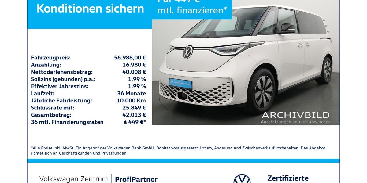 VW ID. Buzz 16.506 km 56.980 &euro; Leverkusen 51379