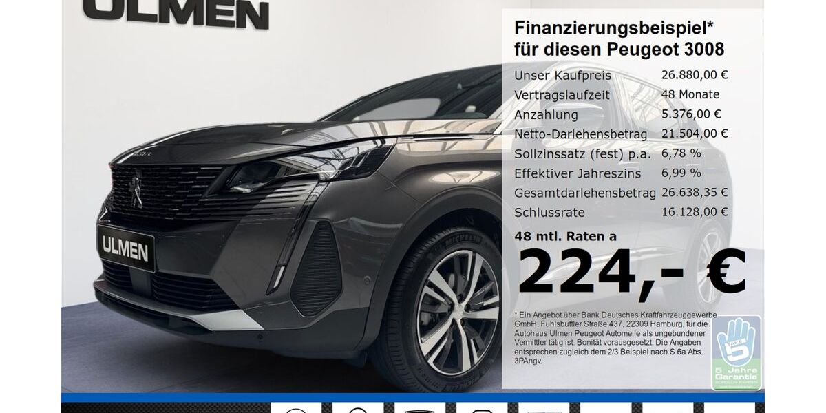 Peugeot 3008 9.139 km 26.880 &euro; Düsseldorf 40233