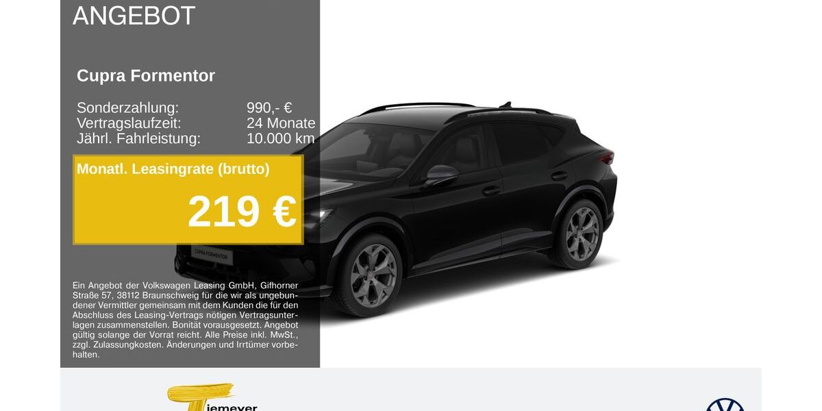 Cupra Formentor 11.023 km 33.040 &euro; Remscheid 42897
