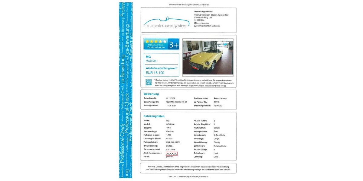 MG B 35.000 km 14.300 &euro; Langenfeld 40764