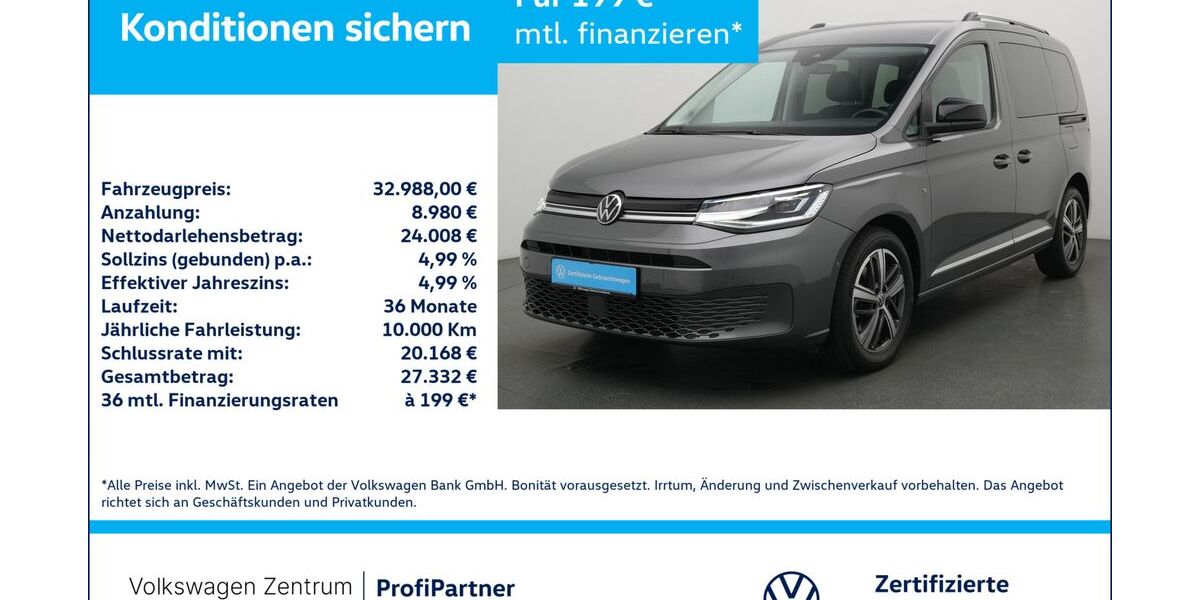 VW Caddy 19.387 km 32.980 &euro; Leverkusen 51379
