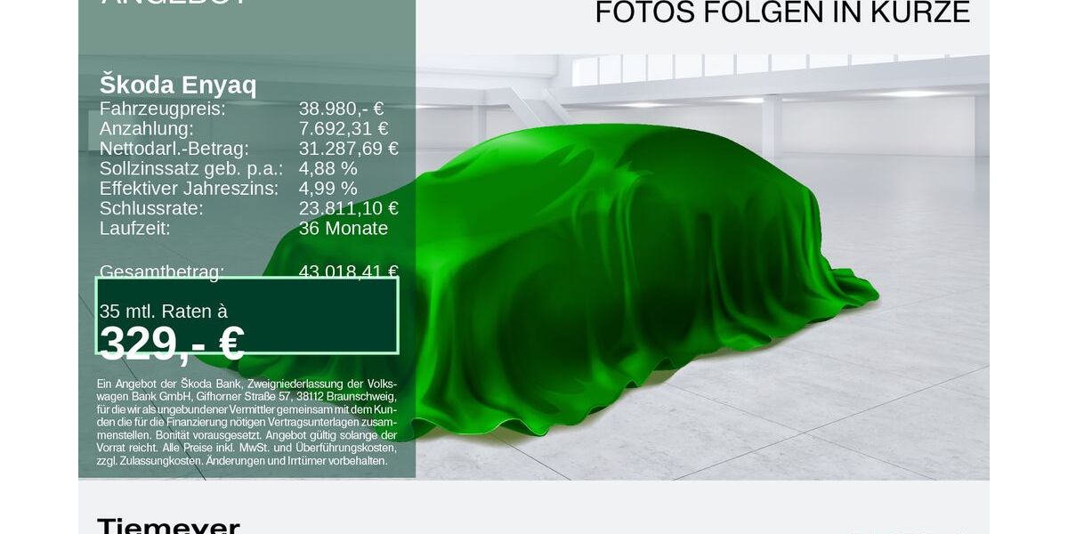 Skoda Enyaq 39.162 km 38.490 &euro; Remscheid 42857